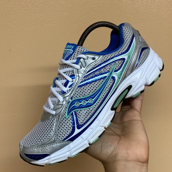Saucony Cohesion 7 Running Sneakers “Gray Royal Blue Mint Green White Black” - Picture 13 of 16